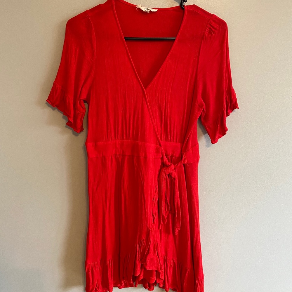 Entro Red Wrap Dress - Small